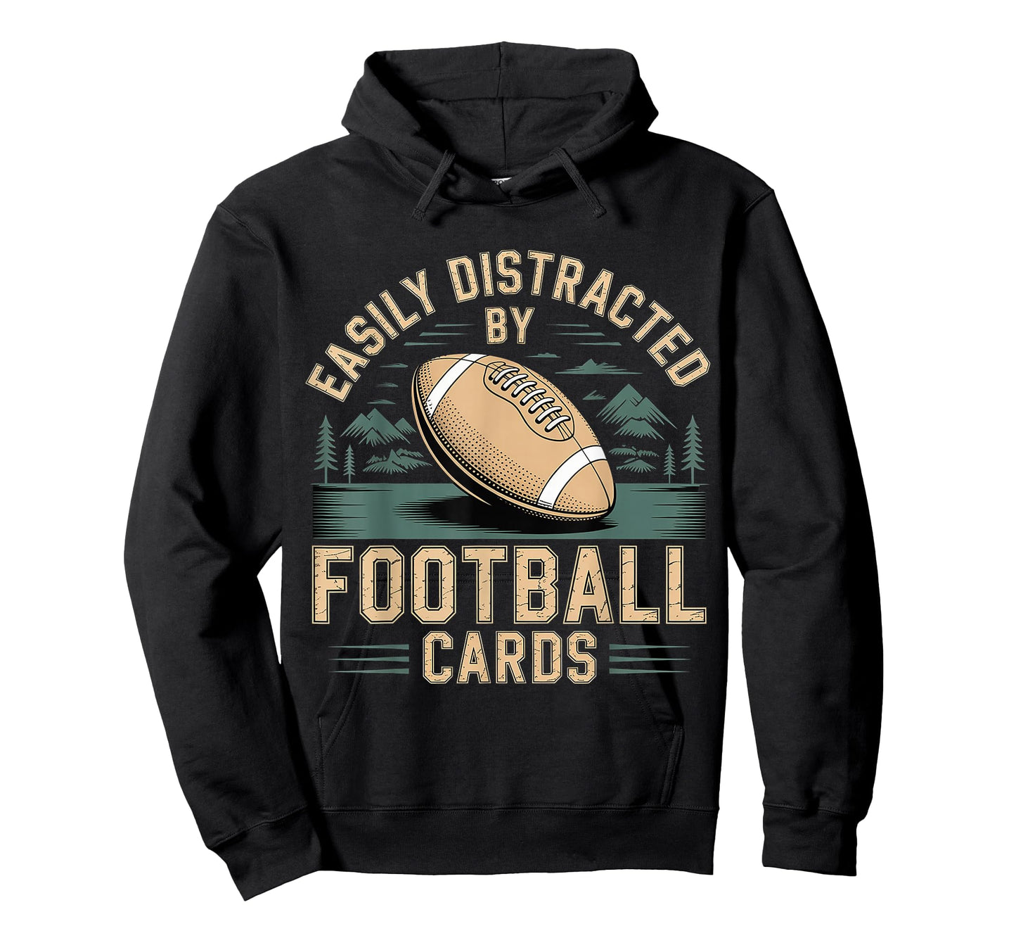 Easily Distracted by Football Cards Collector Fan |- T-Shirt