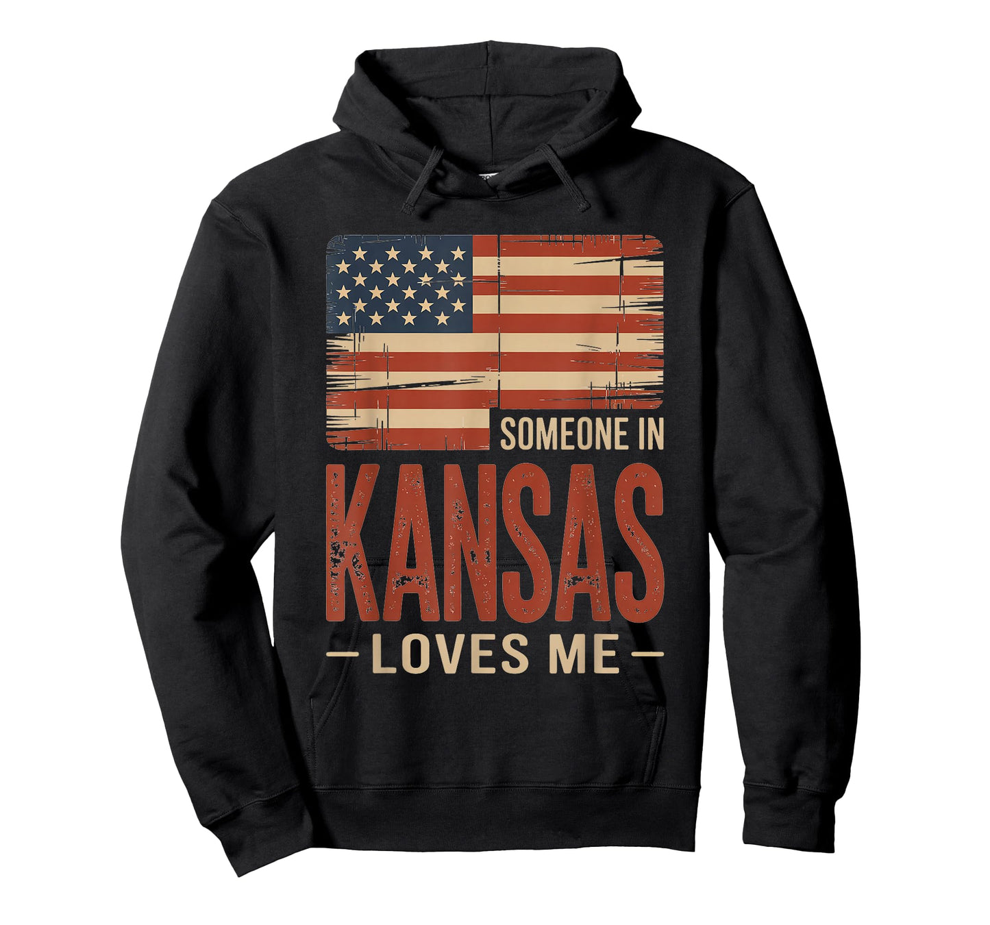 Someone in Kansas Loves Me US Flag T-Shirt
