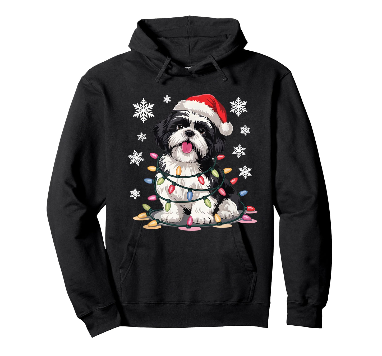 Christmas Dog Shih Tzu Santa Xmas Women Men Kids T-Shirt