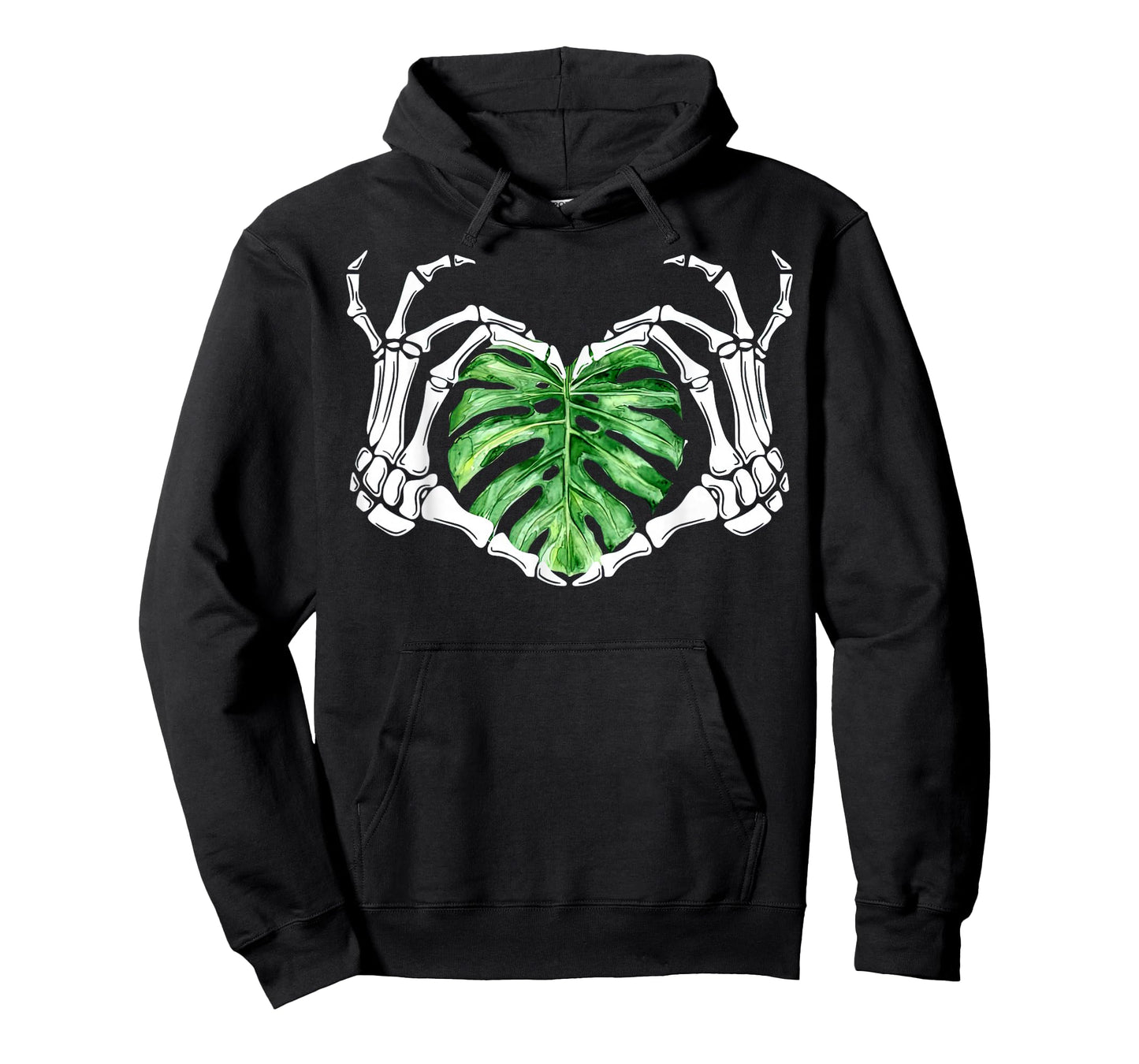 Skeleton Hands Heart Monstera Houseplant Botanical Gardening T-Shirt