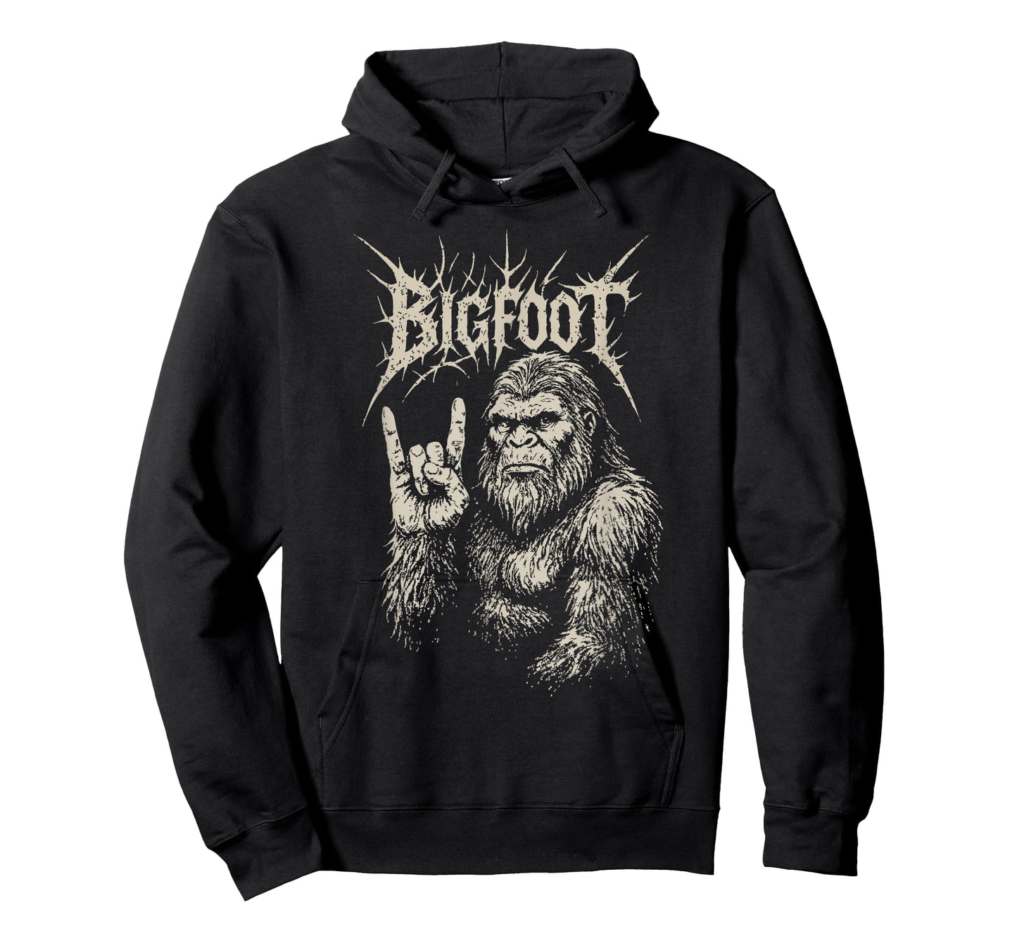Rock Band Bigfoot Funny Sasquatch Heavy Metal Music Cryptid T-Shirt