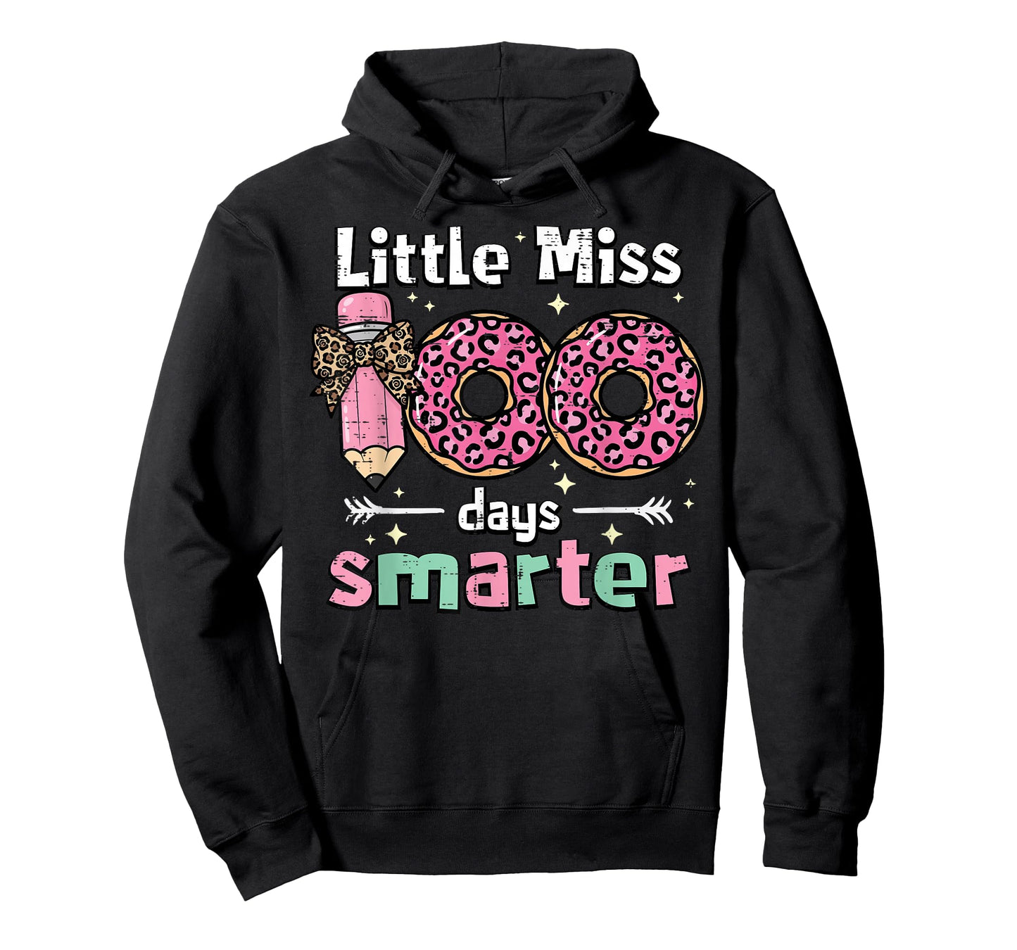 Little Miss 100 Days Smarter 100th Day of School Girls Kids T-Shirt
