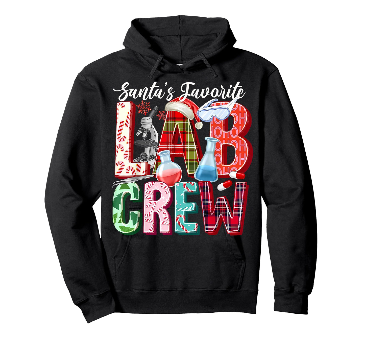 Santa's Favorite Lab Crew Christmas Laboratory Technician T-Shirt
