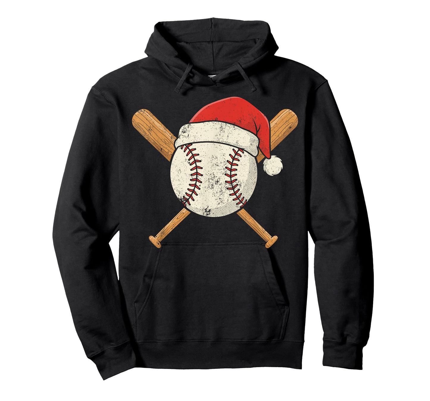 Baseball Christmas Pajamas Ball Red Hat for Men Boy Vintage T-Shirt