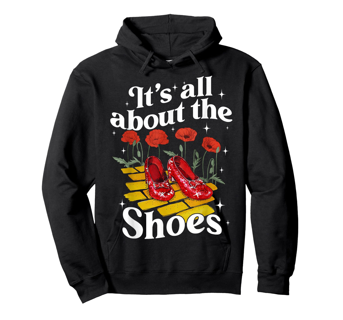 It's All About Red Shoes Wizard Yellow Brick Path Literature T-Shirt
