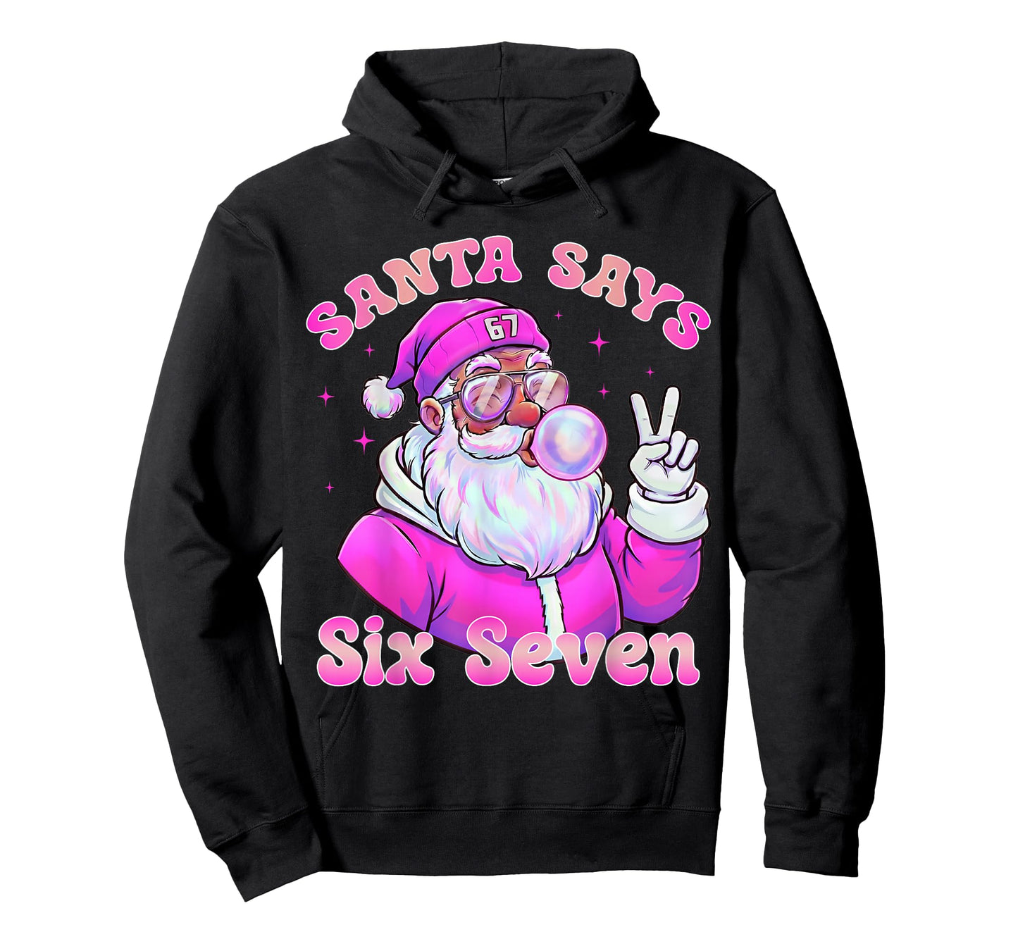 Santa Says Six Seven Christmas 67 Meme Xmas Pink Boys Girls T-Shirt