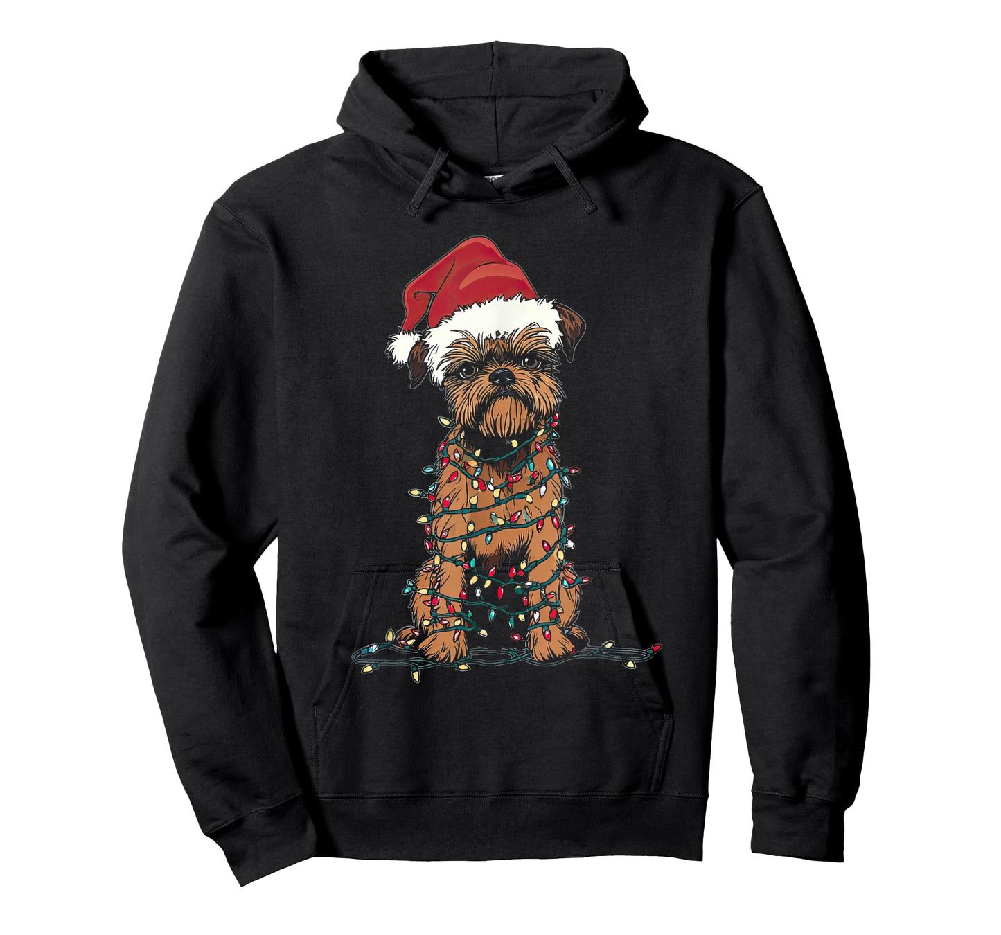 Funny Brussels Griffon Christmas Graphics Dog Lights Lover T-Shirt