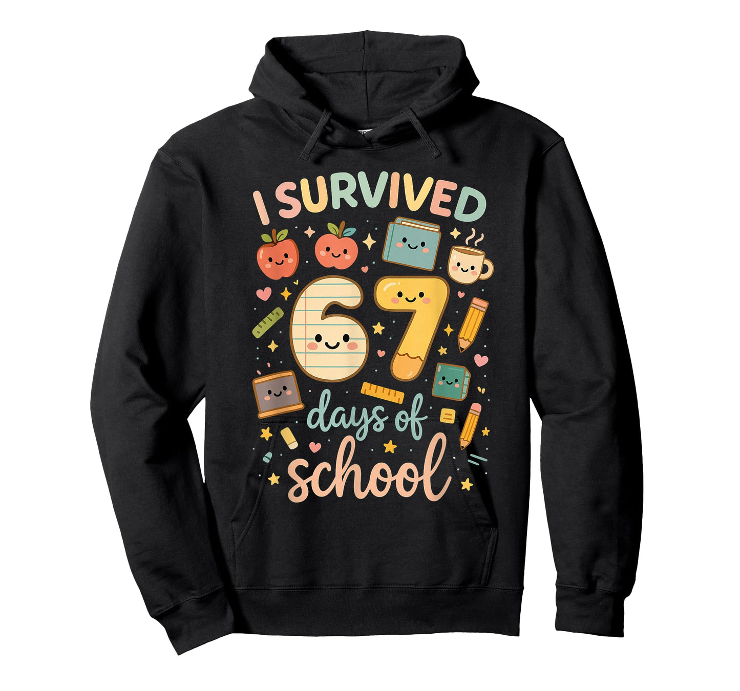 I Survived 67 Days of School | Funny Teacher & Student Meme T-Shirt