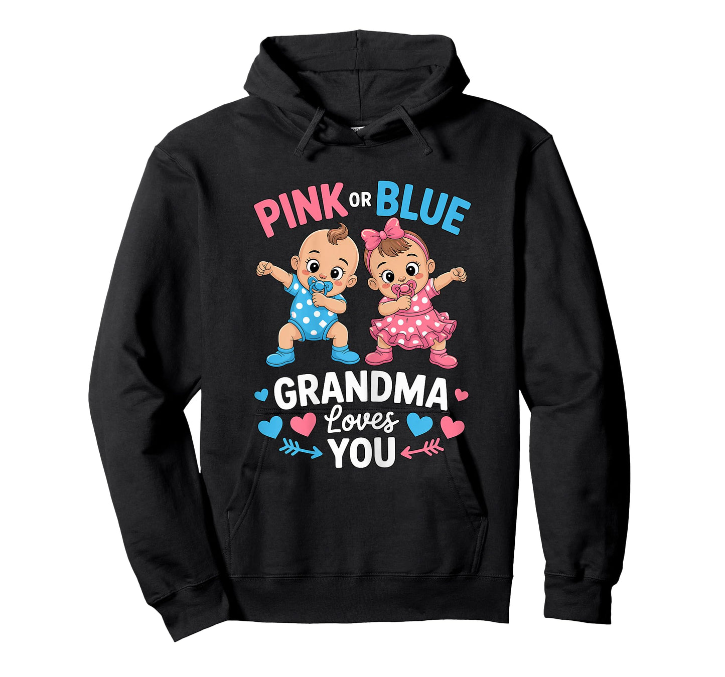 Pink Or Blue Grandma Loves You Gender Reveal Party T-Shirt