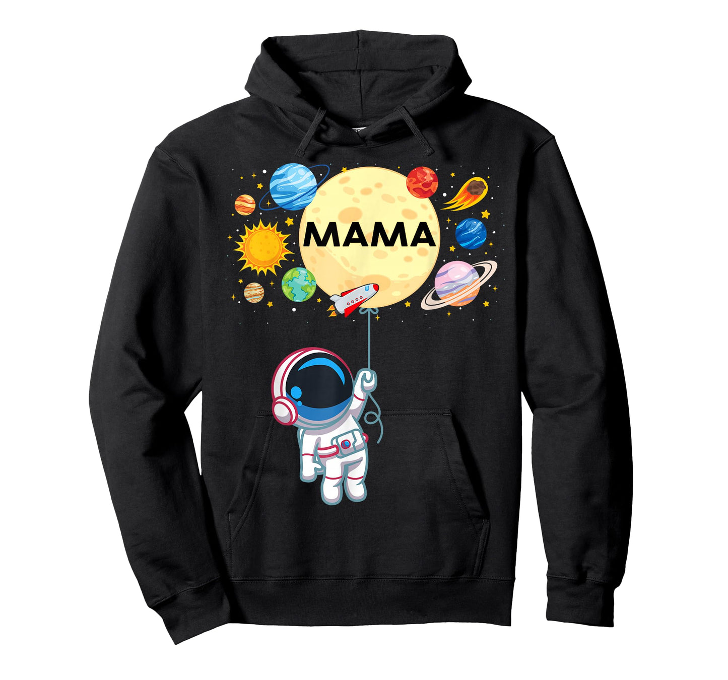 Mama of The Birthday Boy Astronaut Space Planets Family T-Shirt