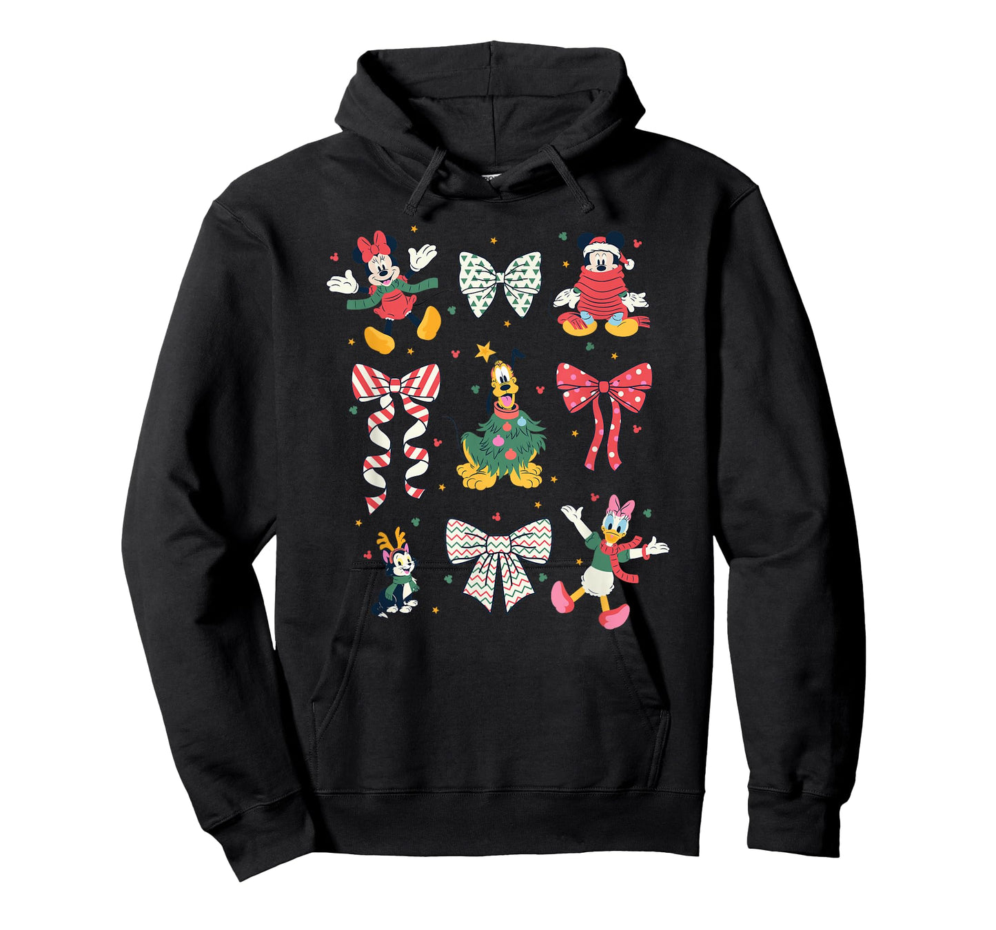 Disney Mickey and Friends Christmas Bows and Pals Collage T-Shirt