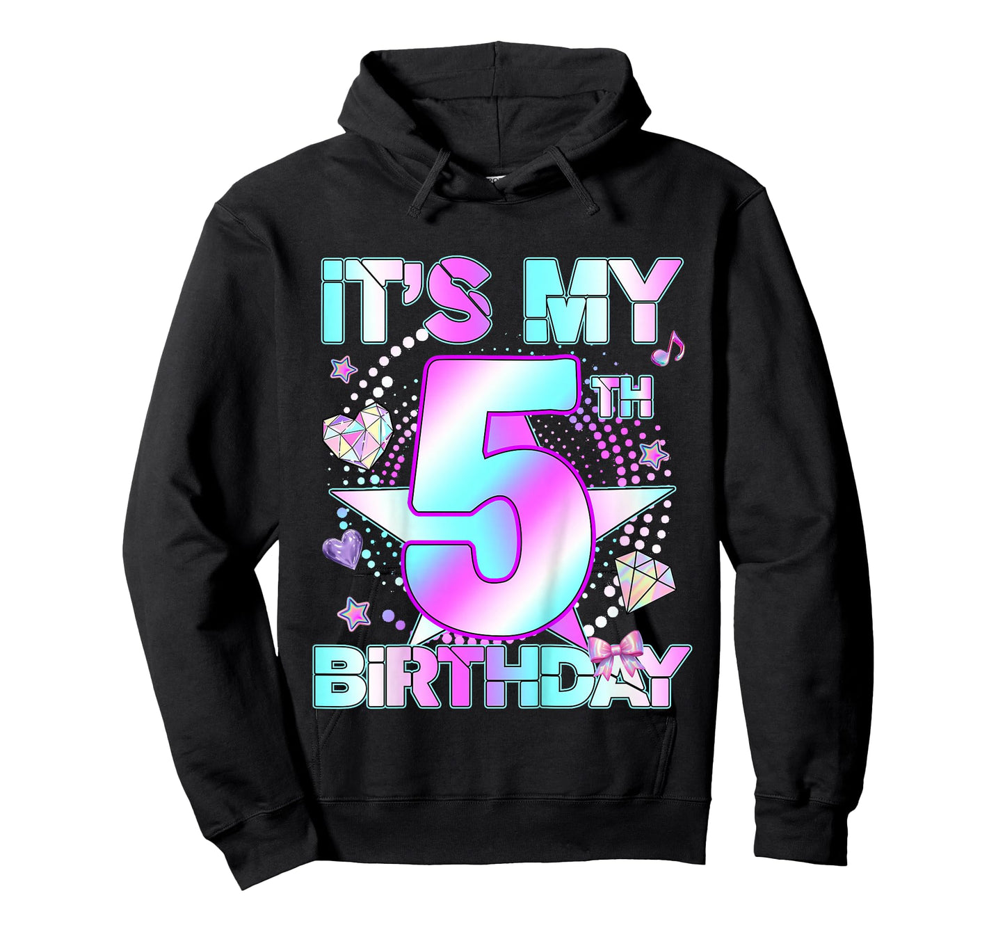 5 Years Old Birthday Kpop Kids Toddler 5th Birthday Girl T-Shirt