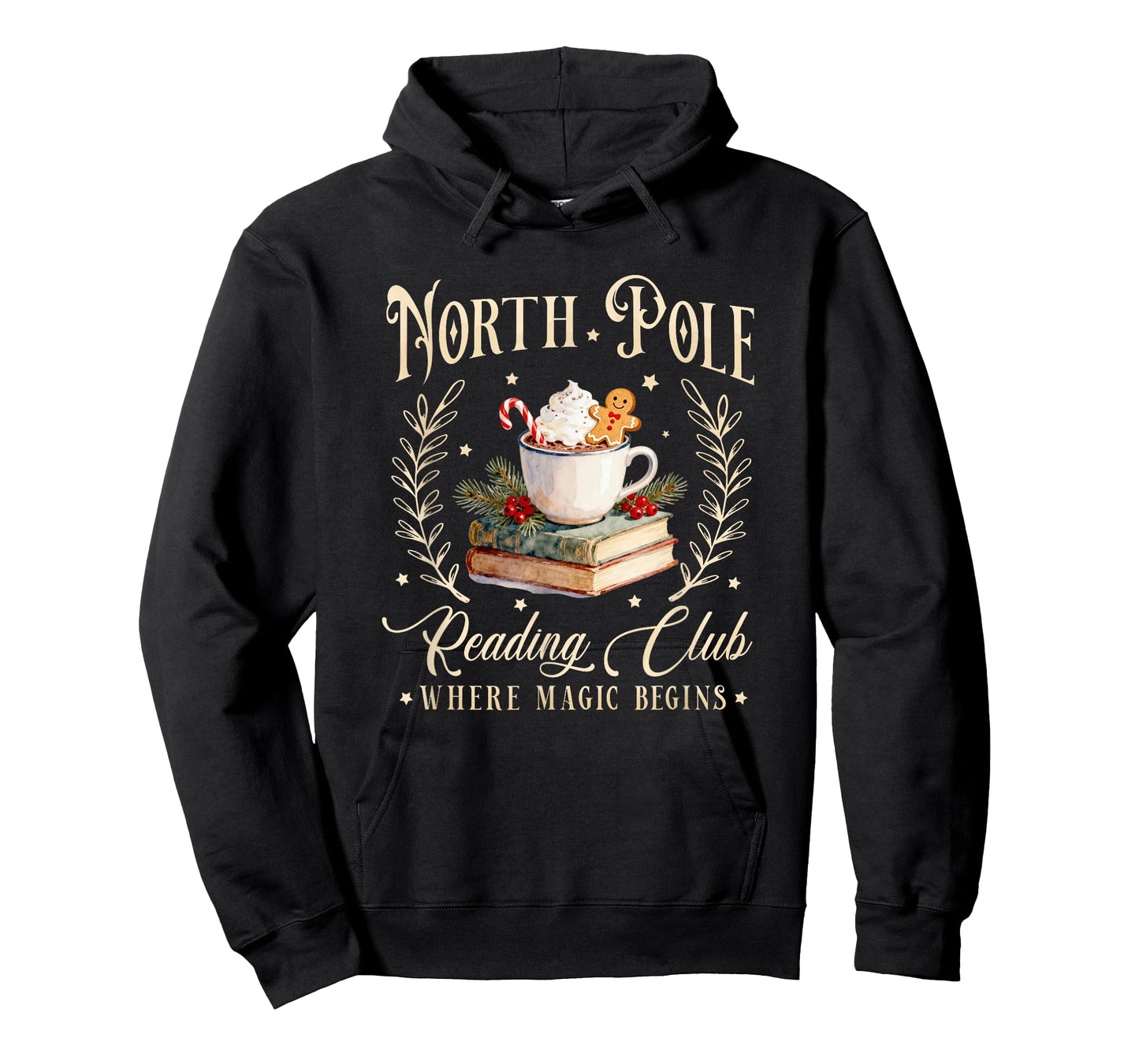 North Pole Reading Club Where Magic Begins Christmas Books T-Shirt