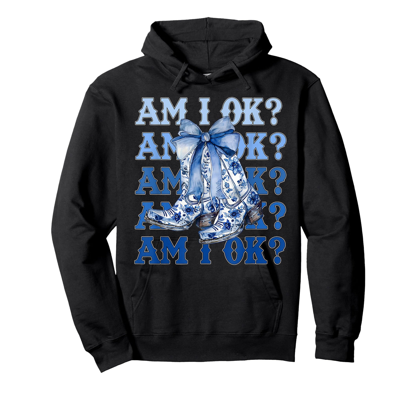 Am I Okay Boot Western Cowgirl Coquette Bow for Women Girl T-Shirt