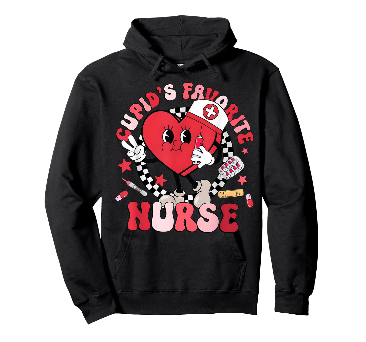 Valentine Cupid's Favorite Nurse Heart Cupid Girl Women T-Shirt