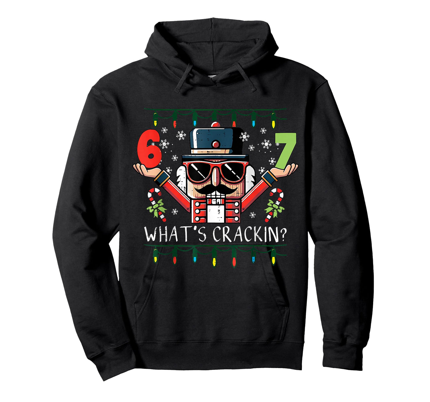 Retro Christmas Nutcracker Whats Crackin Funny 67 Meme Xmas T-Shirt