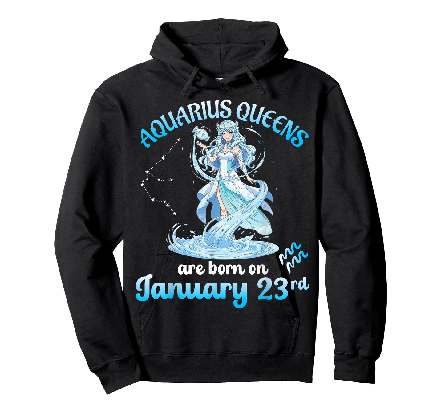 Aquarius Queens are Born On January 23rd Birthday to Me You T-Shirt