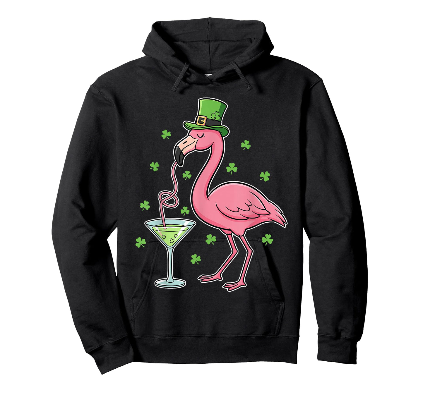 St Patricks Day Shirt Women, Irish Flamingo Leprechaun T-Shirt