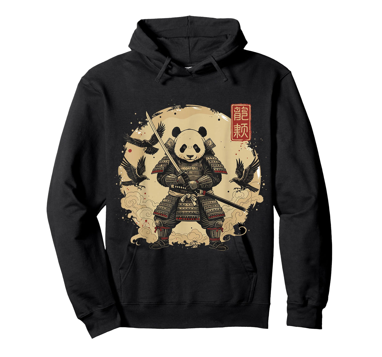 Samurai Panda Shirt Warrior Vintage Graphic Japanese Men T-Shirt