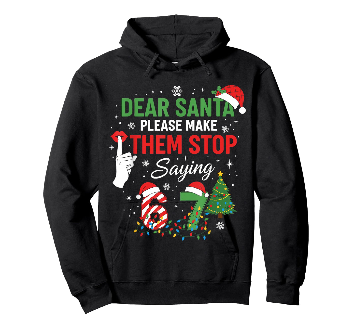 Dear Santa 67 Funny Christmas Six Seven Meme Men Women T-Shirt
