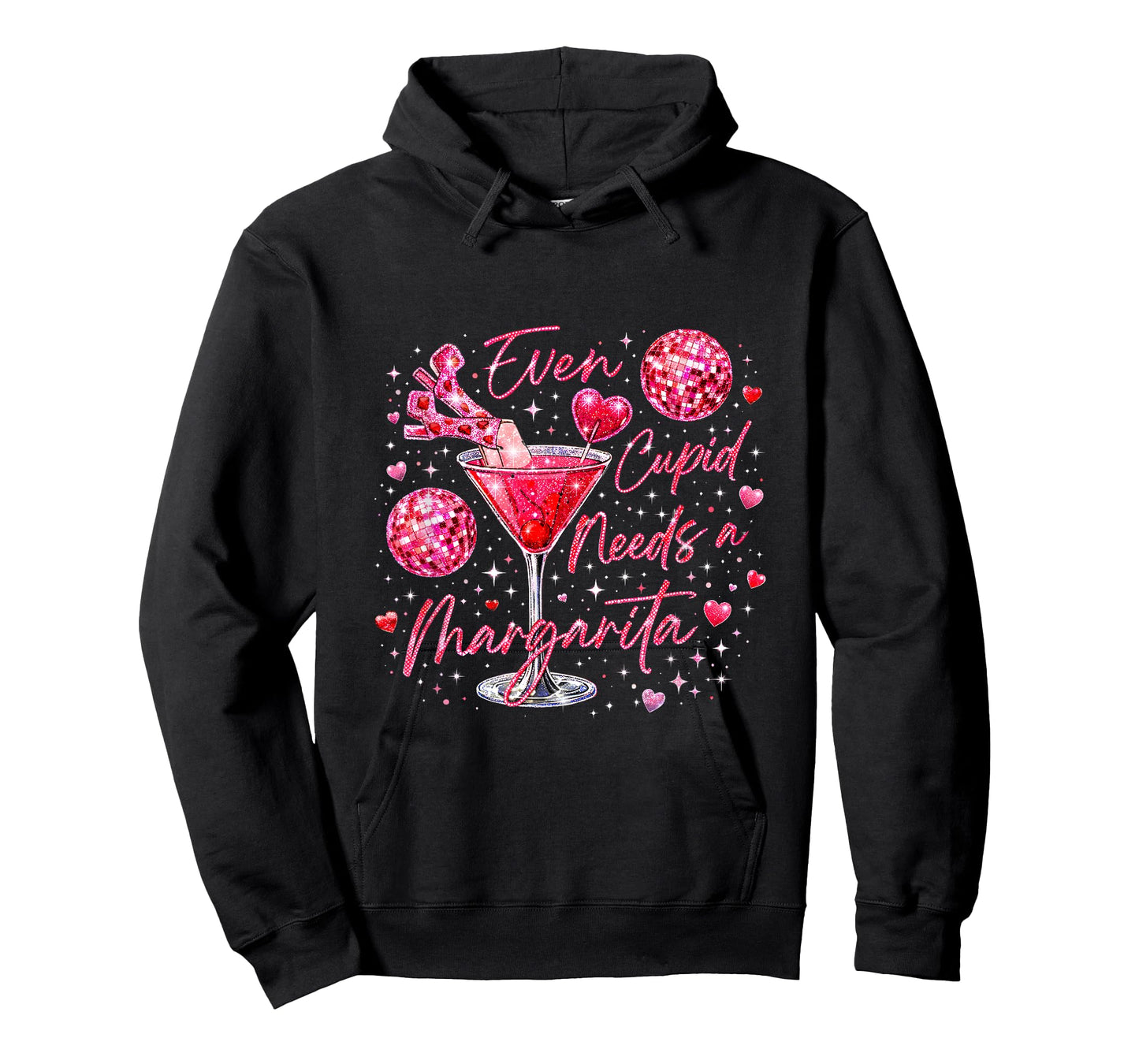 Trendy Valentine Even Cupid Need A Margarita Retro Funny T-Shirt