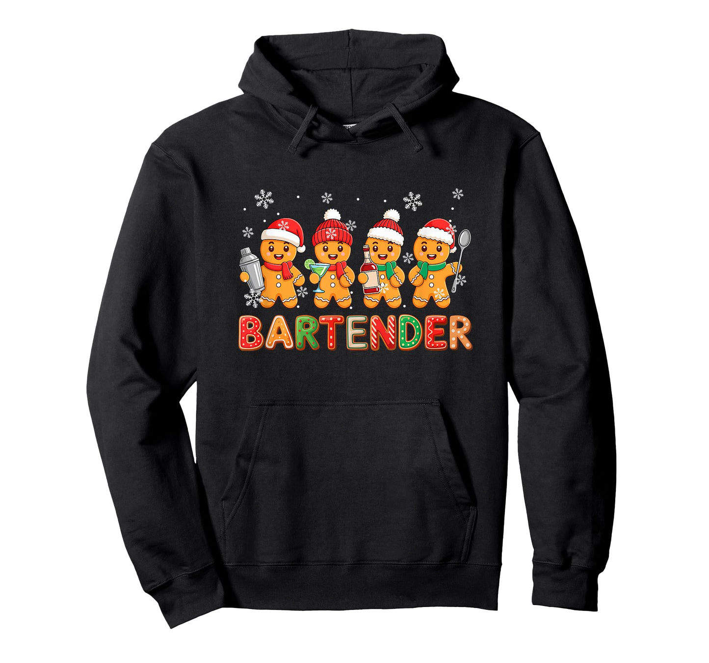 Bartender Job Group Santa Gingerbreads Xmas Cookies Lover T-Shirt