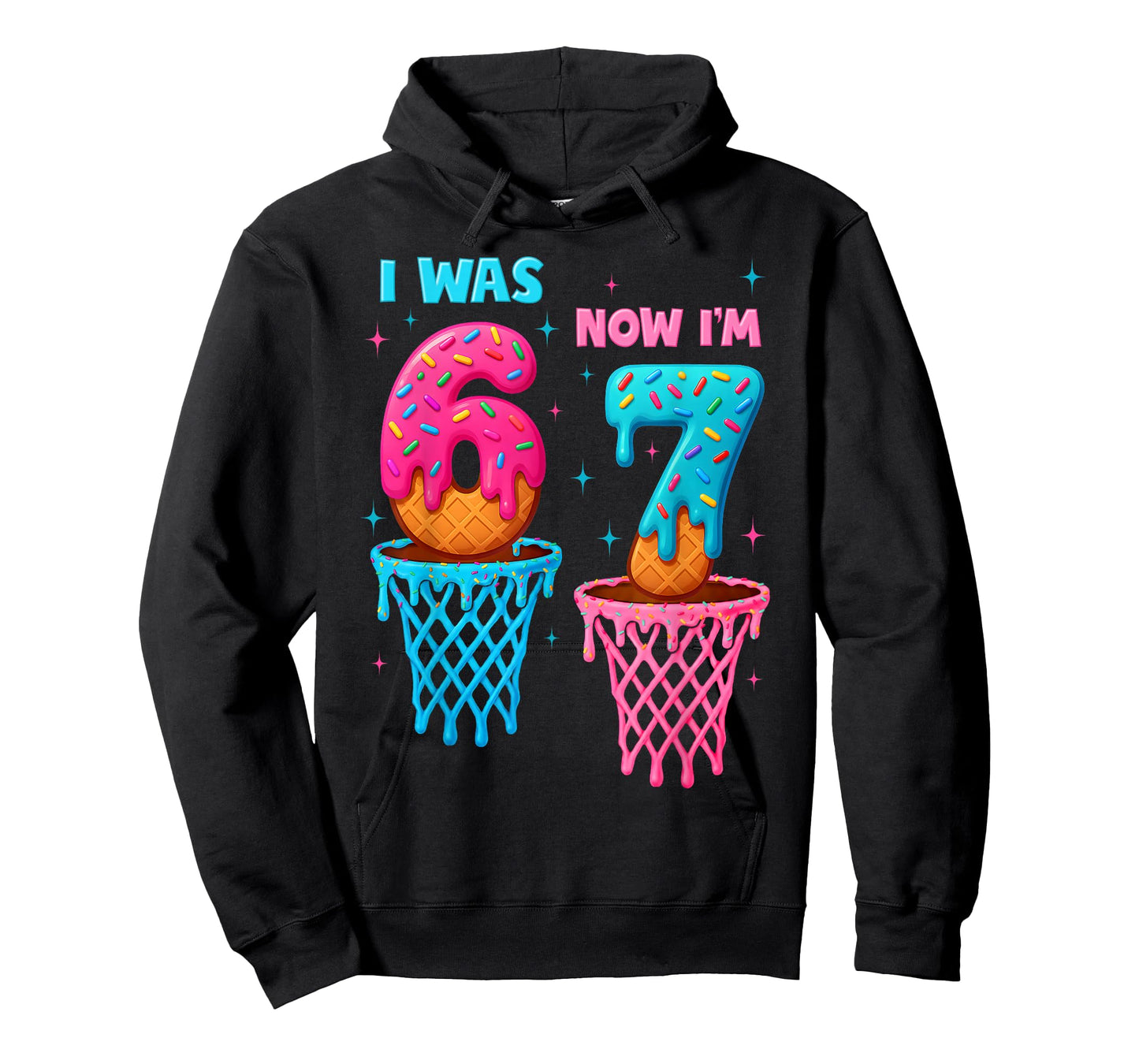 7 Year Old Birthday I was 6 Now I'm 7 67 Meme Funny for Kids T-Shirt