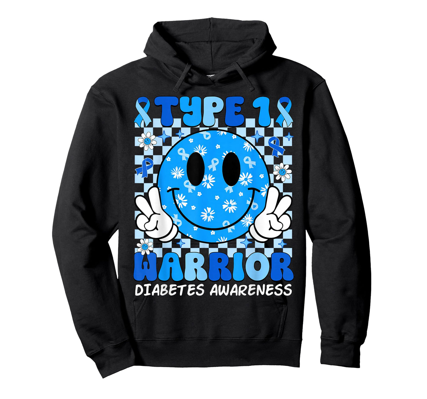 Diabetes Awareness Toddler Ribbon T1D Warrior Support Squad T-Shirt