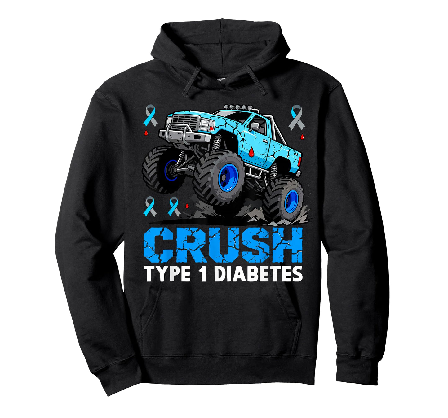 Crush Type 1 Diabetes Awareness Truck T1D Toddler Boys Kids T-Shirt