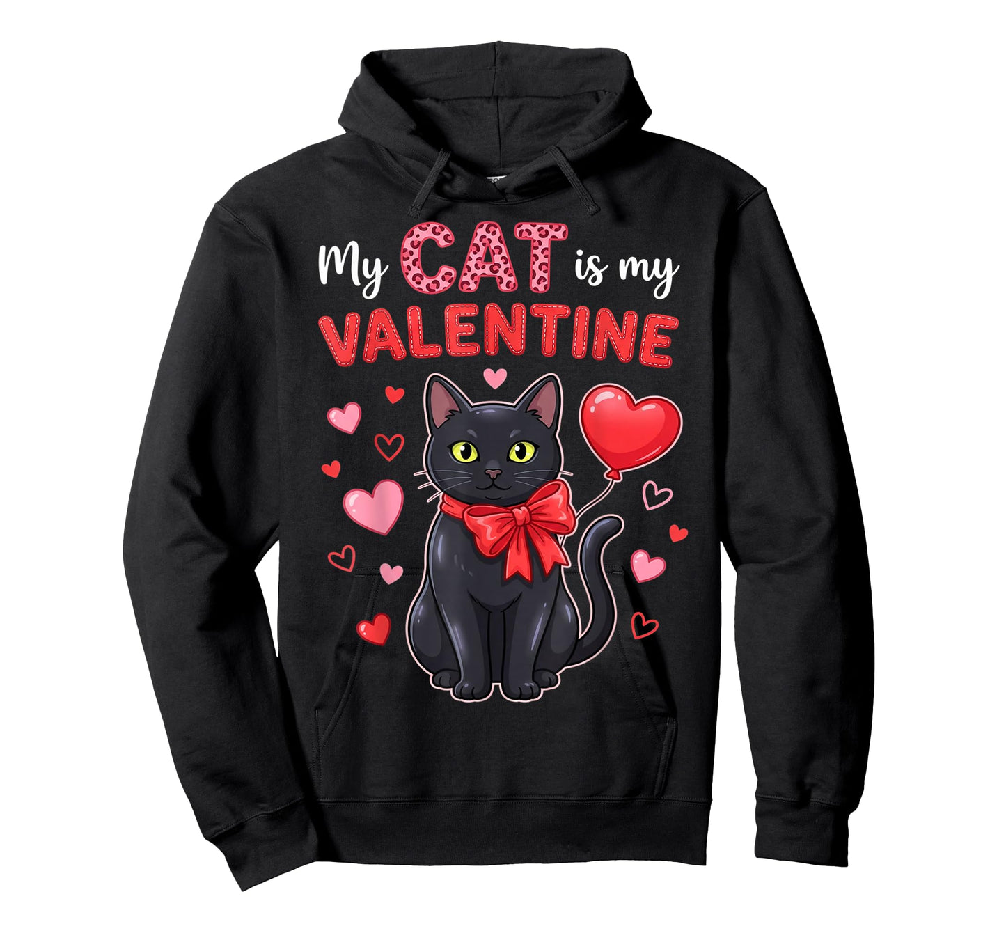My Cat is My Valentine Hearts Meow Cats Valentines T-Shirt