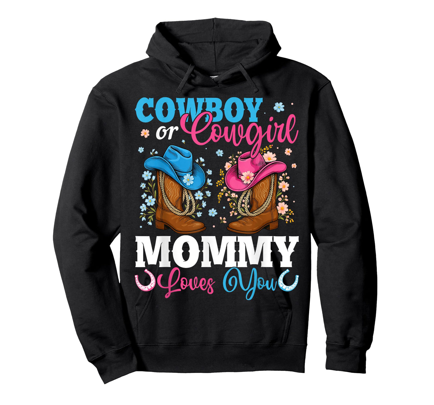 Cowboy Or Cowgirl Mommy Loves You Gender Reveal Party T-Shirt