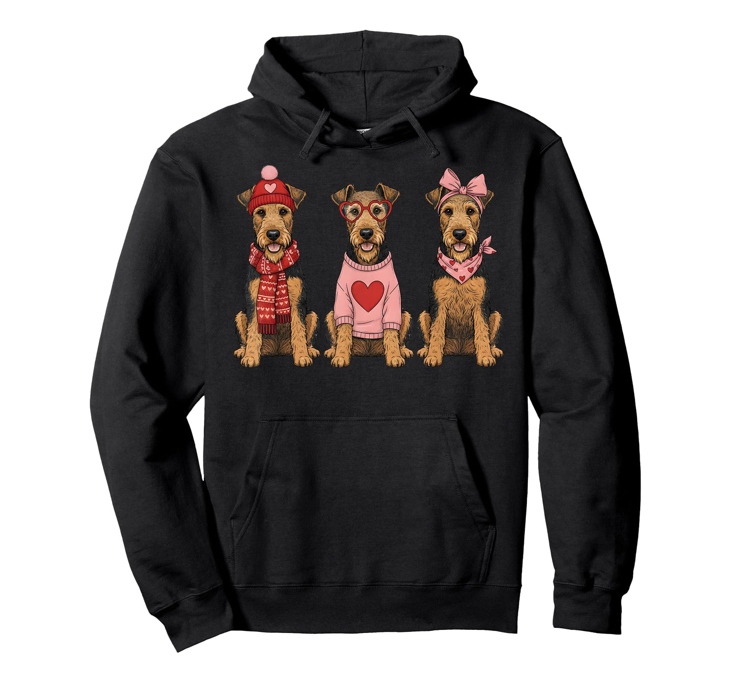 Cute Airedale Terrier Valentine Dog T-Shirt
