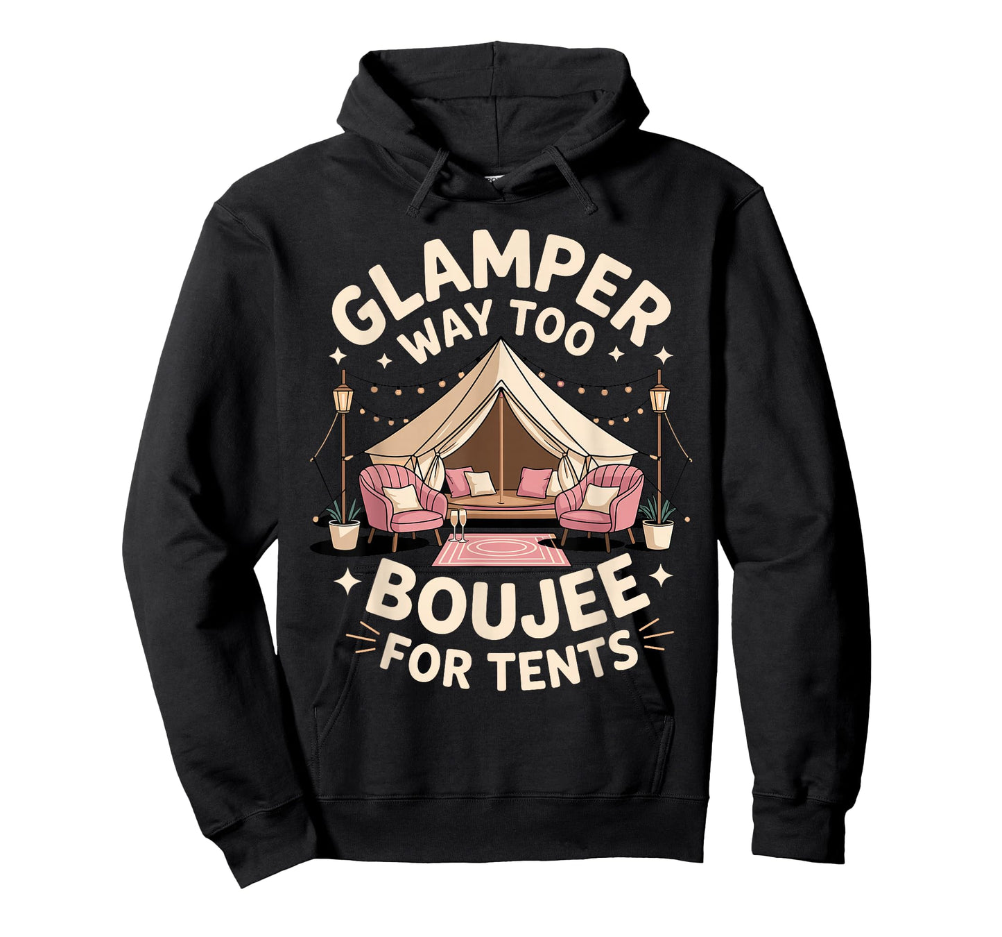 Funny Glamping Art for Men Women RV Tent Glamper Glamping T-Shirt