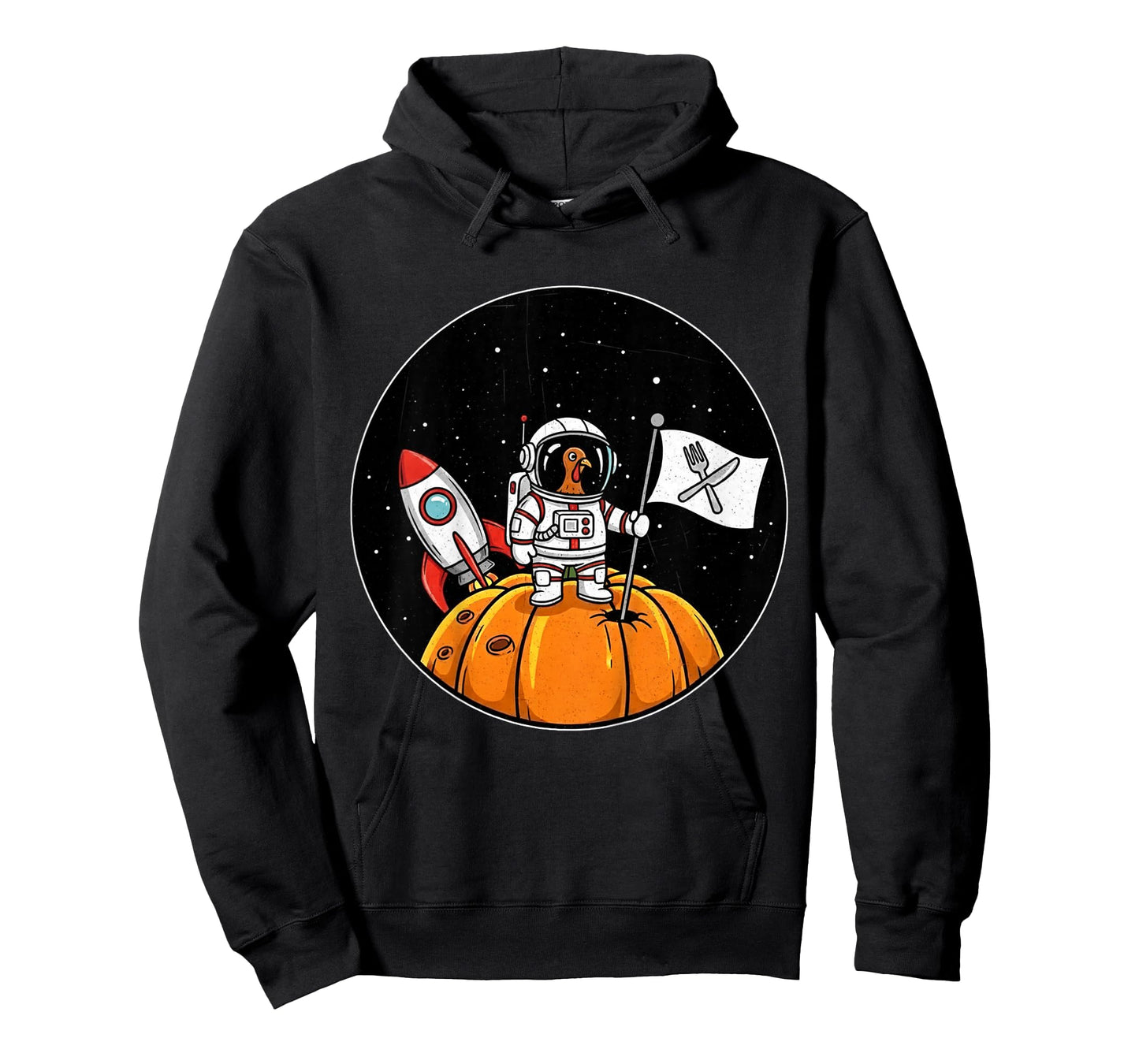 Astronaut Turkey Space Pumpkin Boys Thanksgiving T-Shirt
