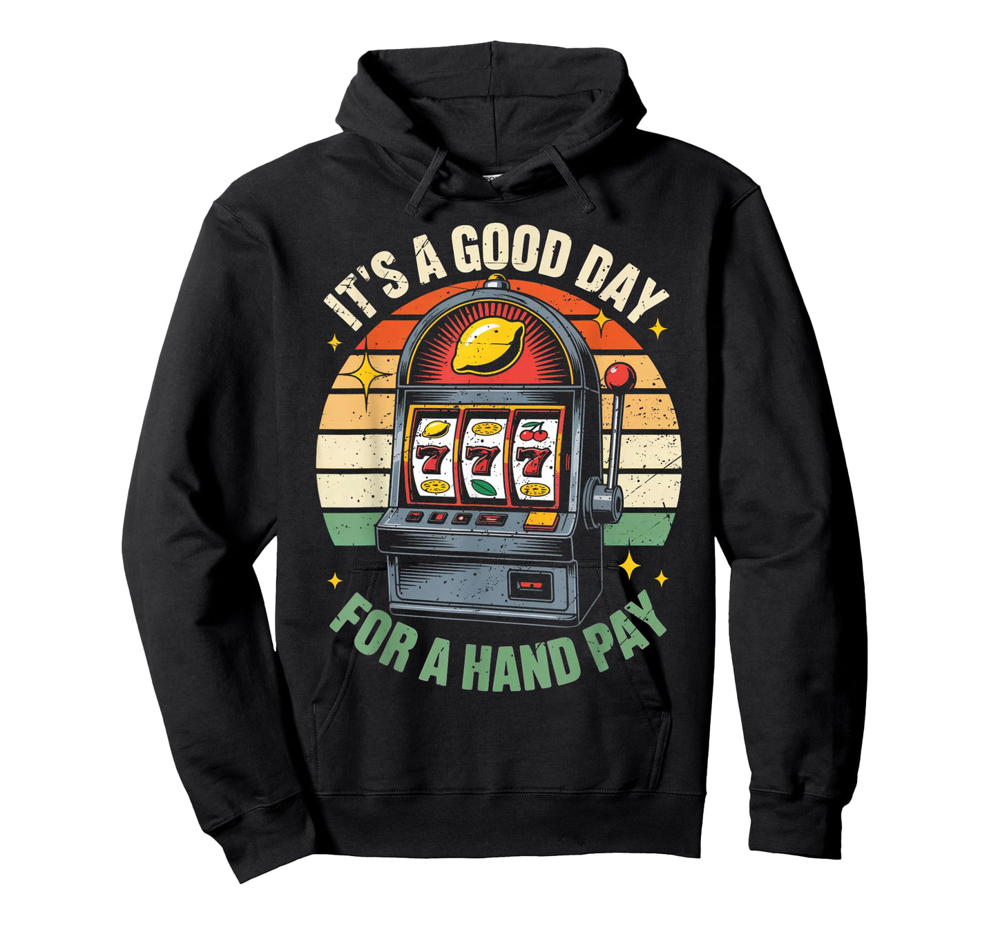 Retro Slot Machine 777 Hand Pay Lovers Vintage Casino T-Shirt
