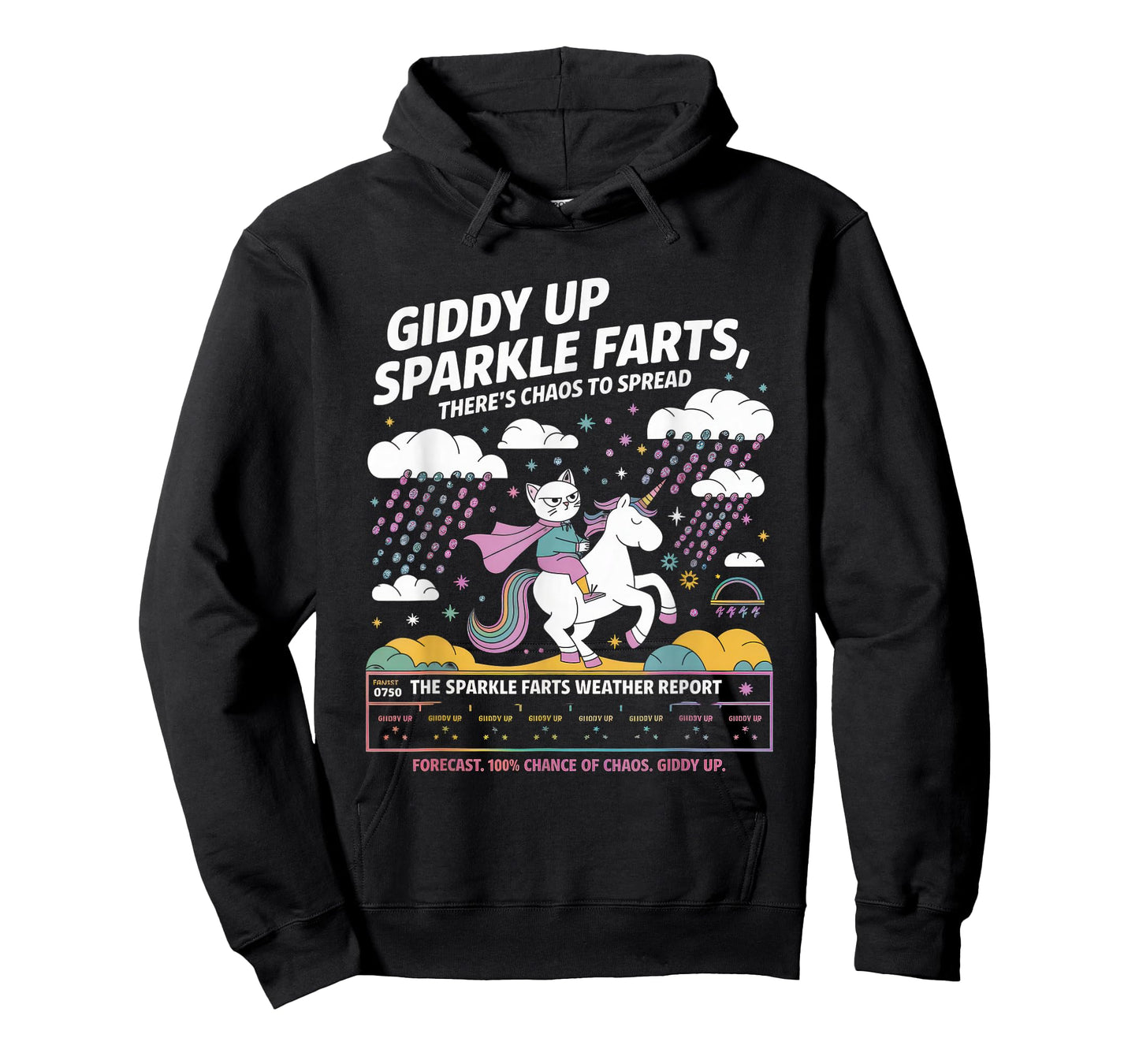 Giddy Up Sparkle Farts Tshirt Girl There's Chaos to Spread T-Shirt
