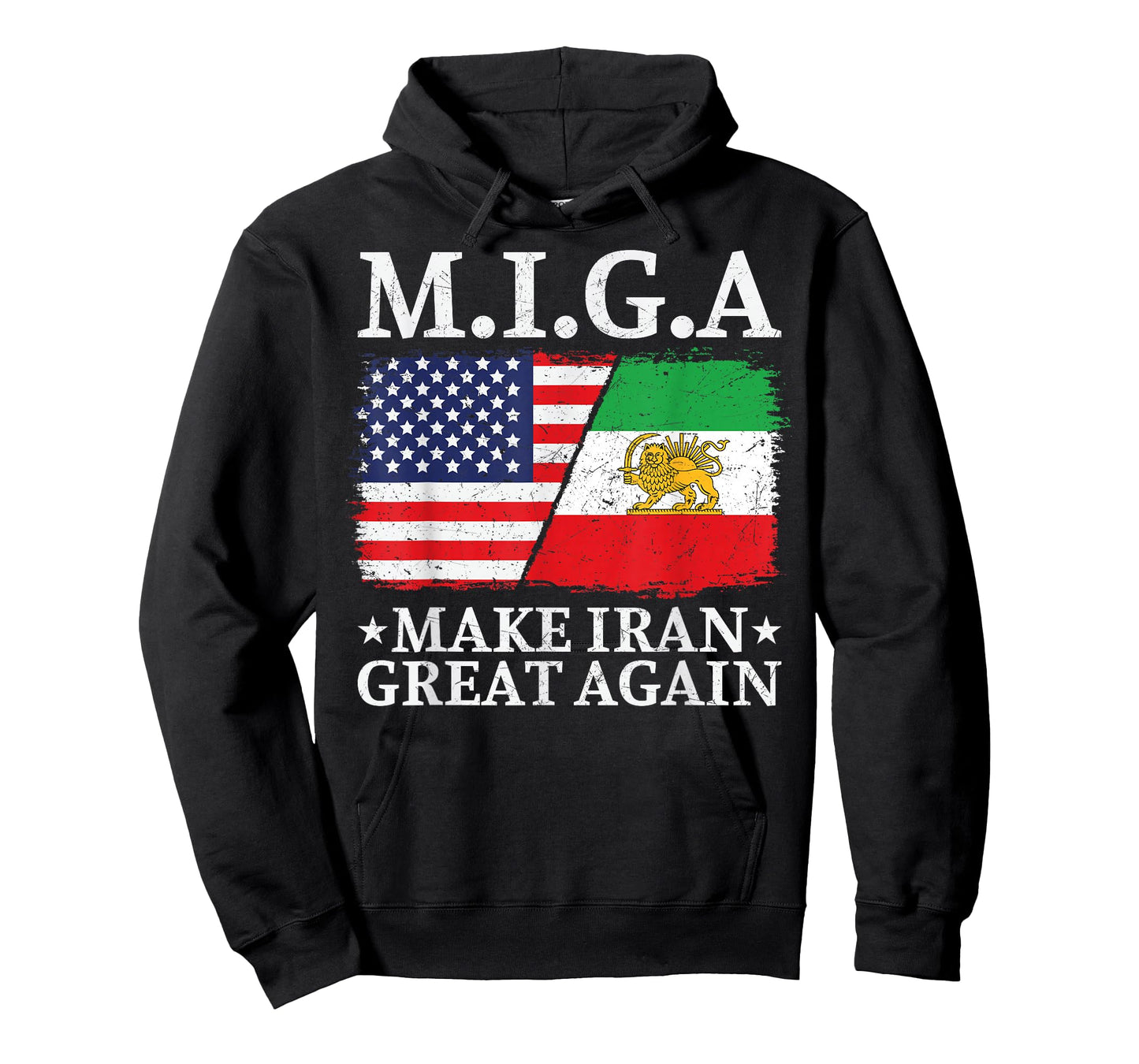 MIGA Make Iran Great Again Half American Half Iranian T-Shirt