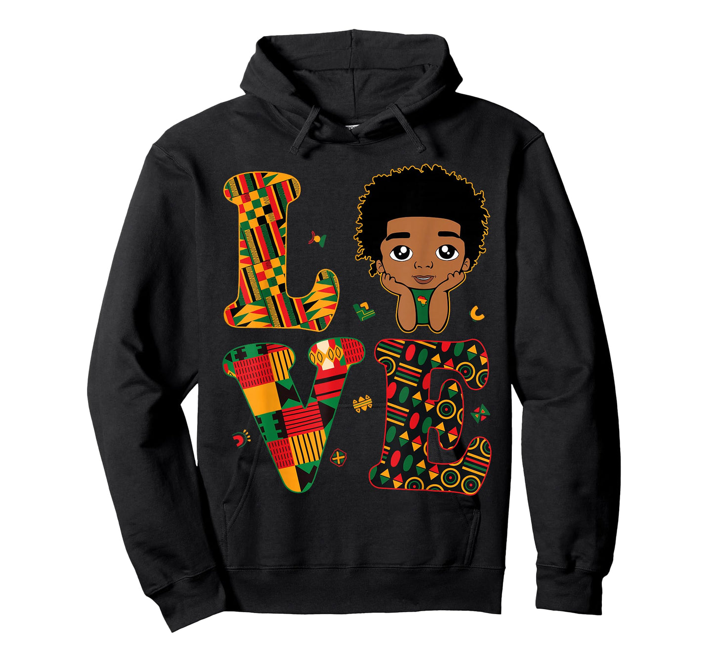 Love African Kente Toddler Boys Black History Month Proud T-Shirt
