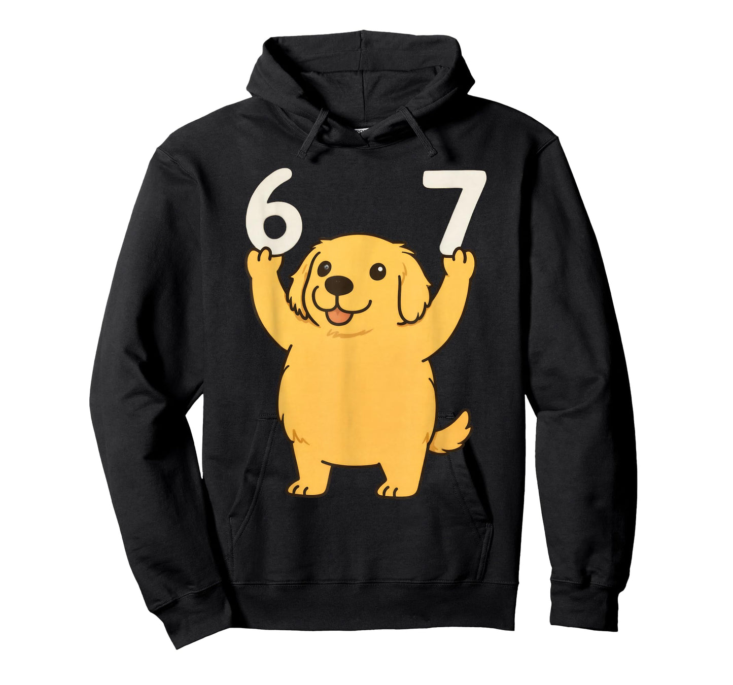 Golden Retriever Dog 67 Meme Six Seven Funny T-Shirt