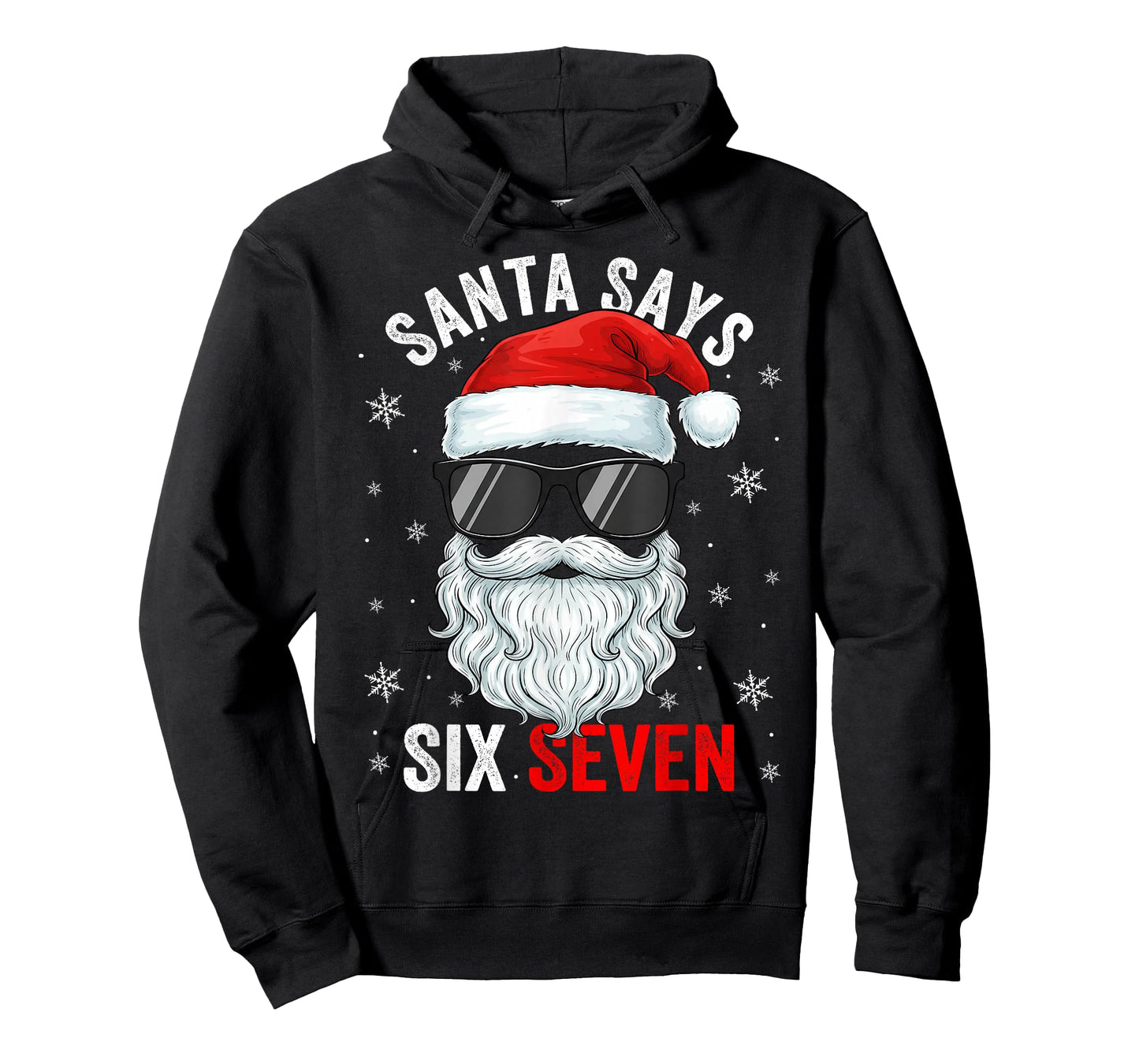Santa Says Six Seven Christmas Boys Men Funny Meme Gen Alpha T-Shirt