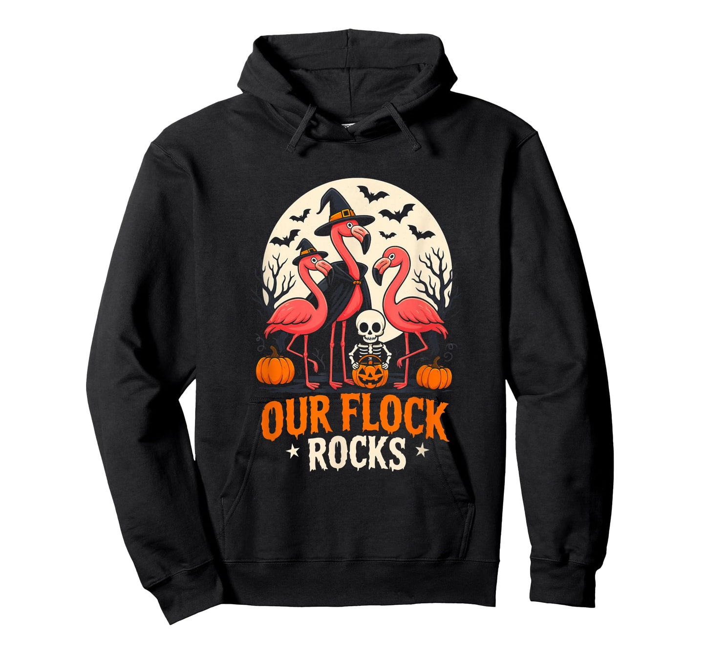 Our Flock Rocks Flamingo Family Halloween Party Costume Fun T-Shirt