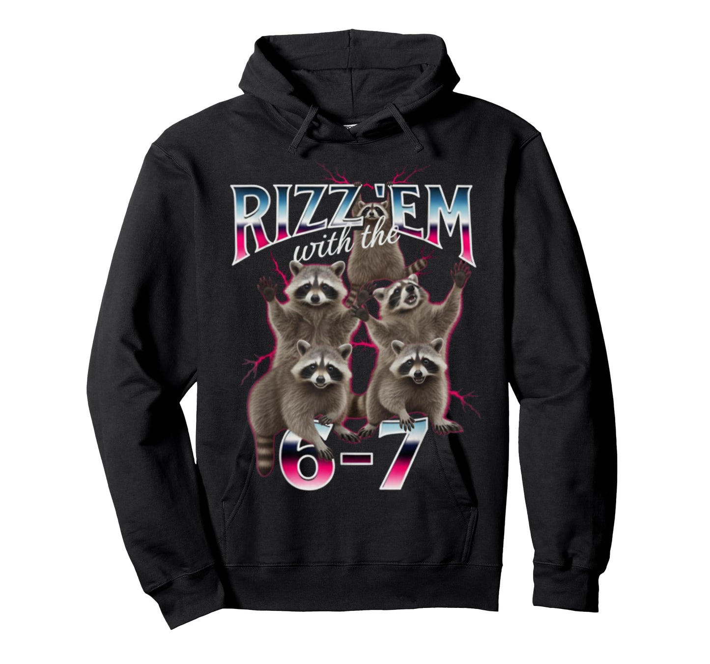 Autism Rizz 'Em with The 6-7 Funny Raccoon 67 Meme Six Seven T-Shirt