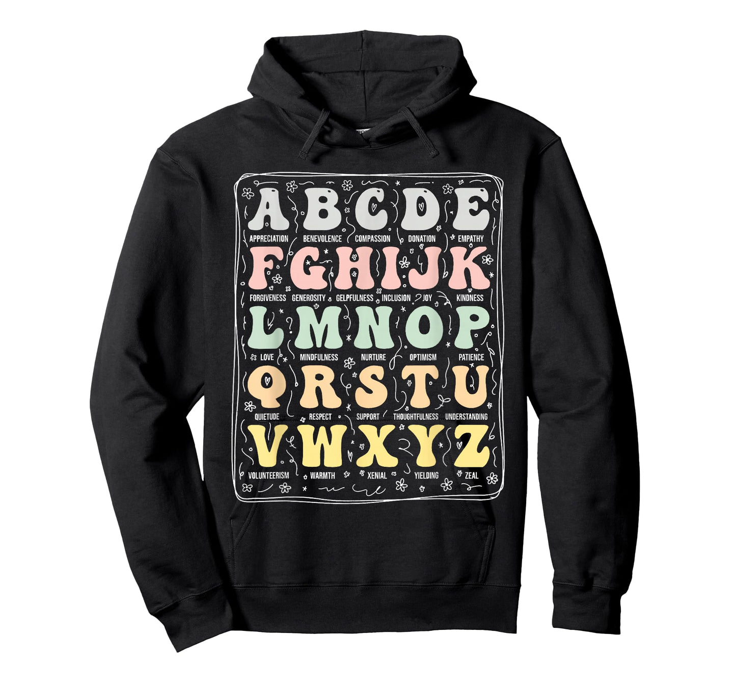 Alphabet of Kindness Positive Traits Kindness Men Women Kids T-Shirt
