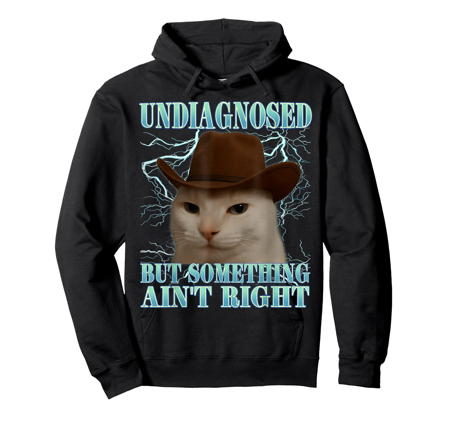 Undiagnosed But Something Ain't Right Funny Silly Cat Meme T-Shirt