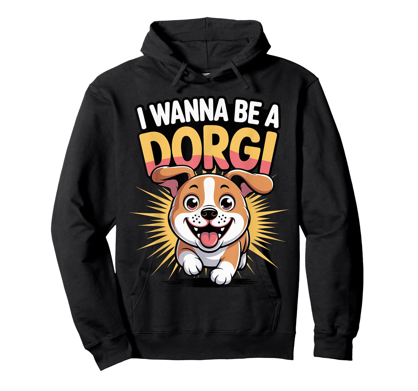 Cartoon Dachshund Corgi Mix Breed Dog I Wanna be a Dorgi T-Shirt