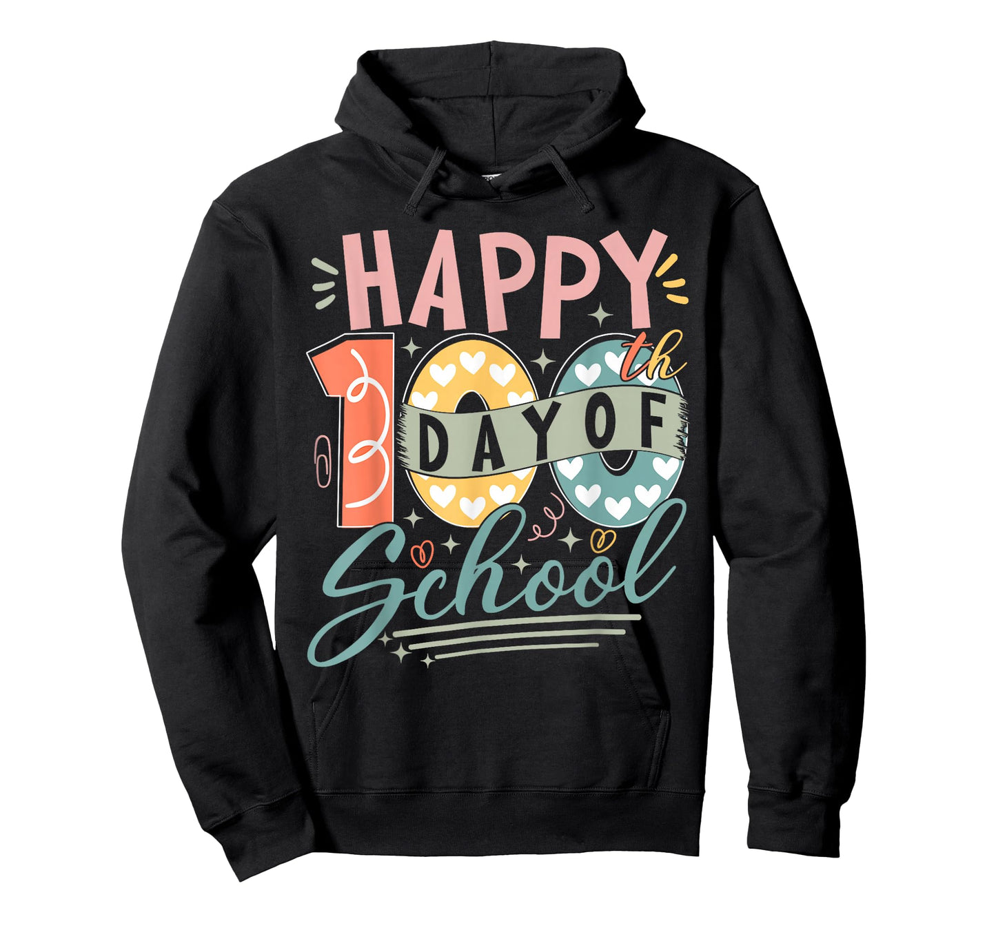 Groovy Happy 100th Day of Shool 100 Days Teachers Girls Kids T-Shirt