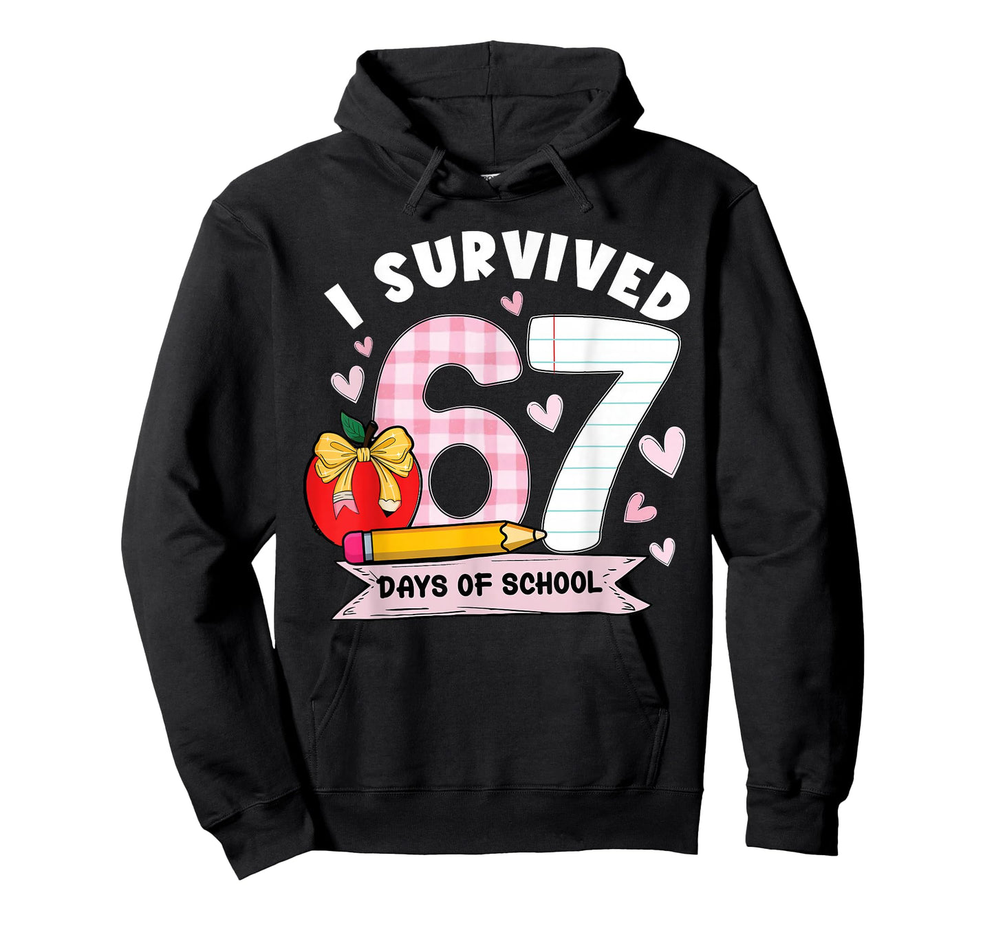 I Survived 67 Days of School Student Humor Design T-Shirt