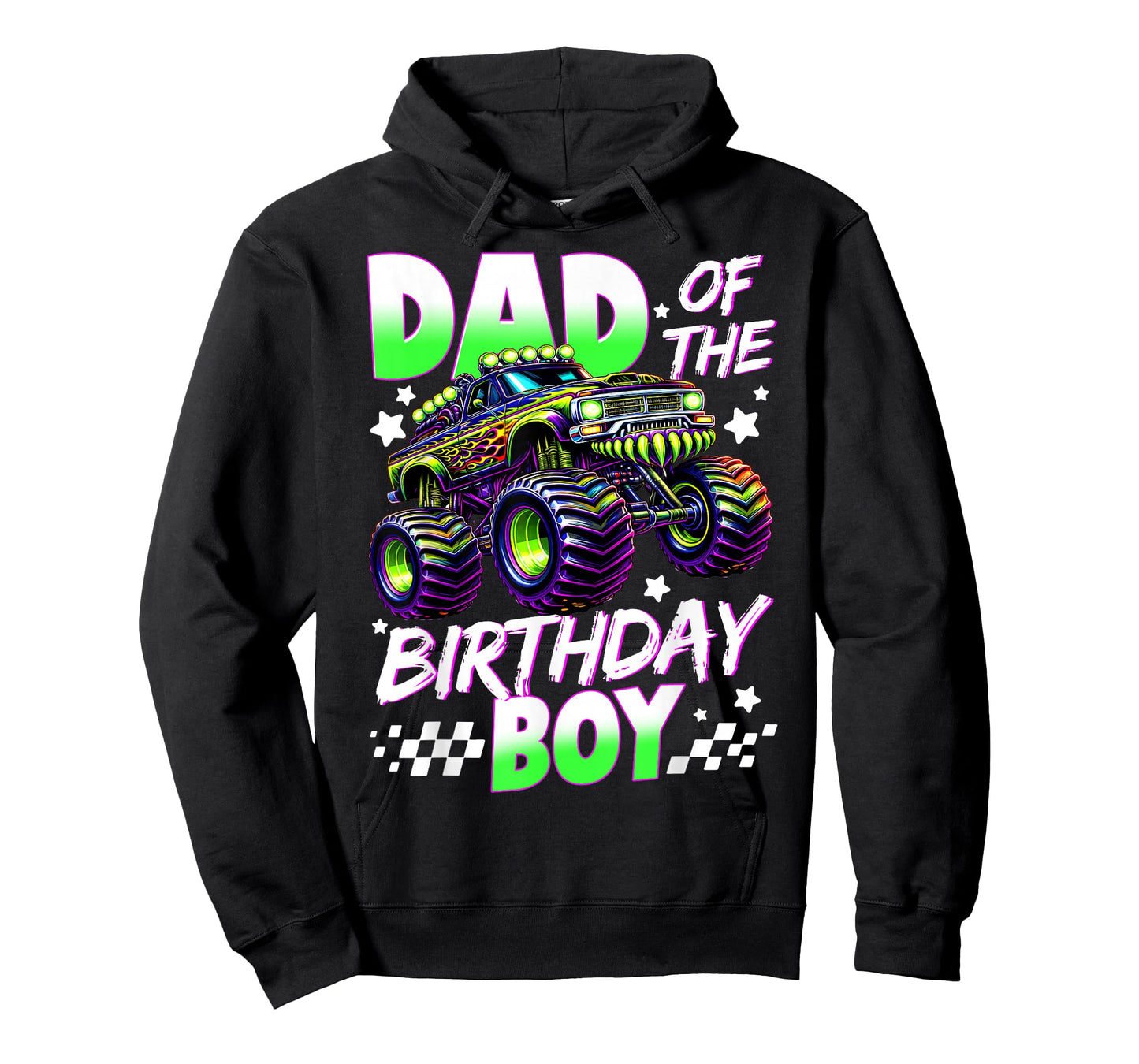 Dad of The Birthday Boy Monster Truck Family Matching Party T-Shirt