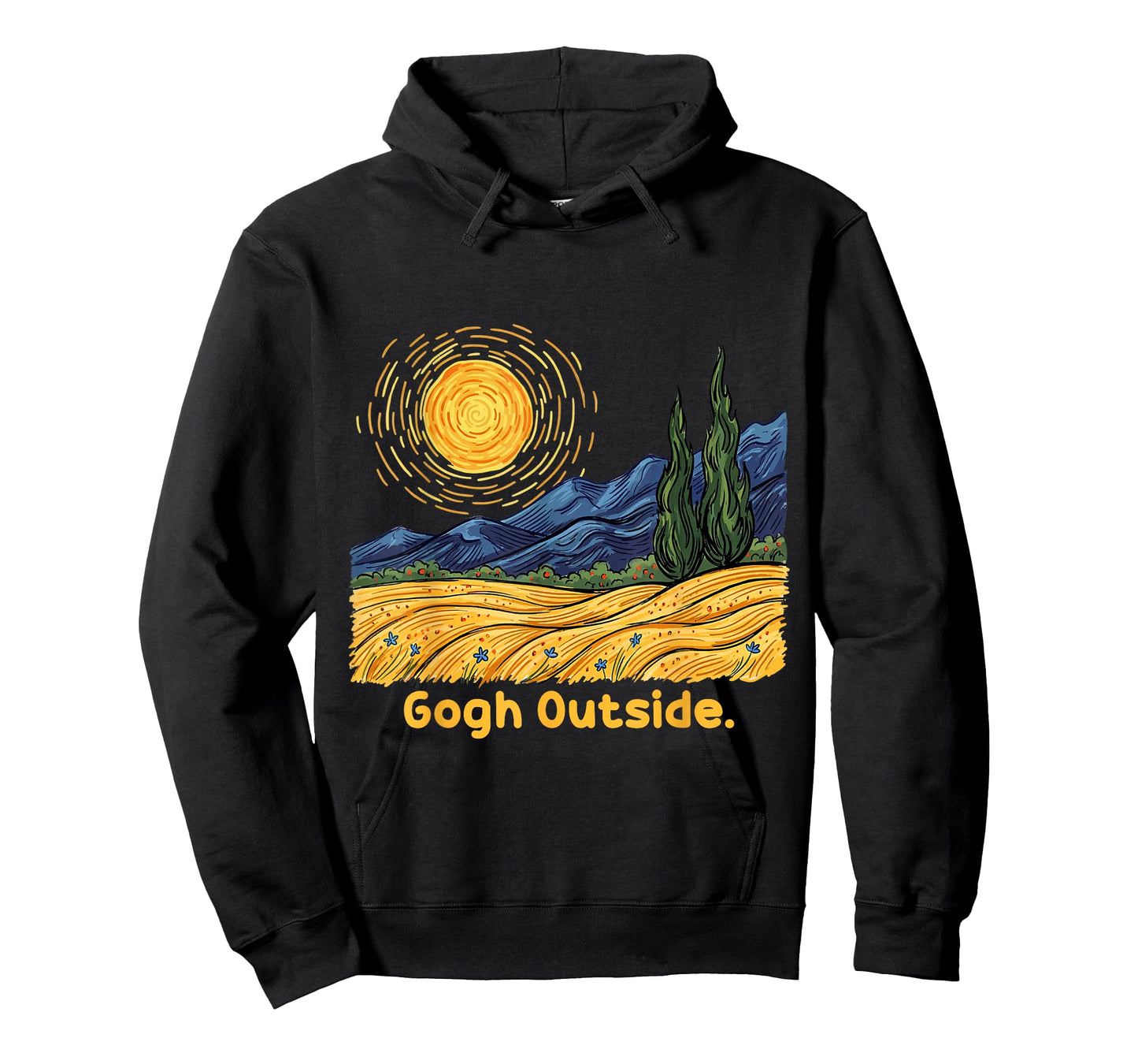 Vintage Gogh Outside Nature Funny Art Lover Graphic T-Shirt
