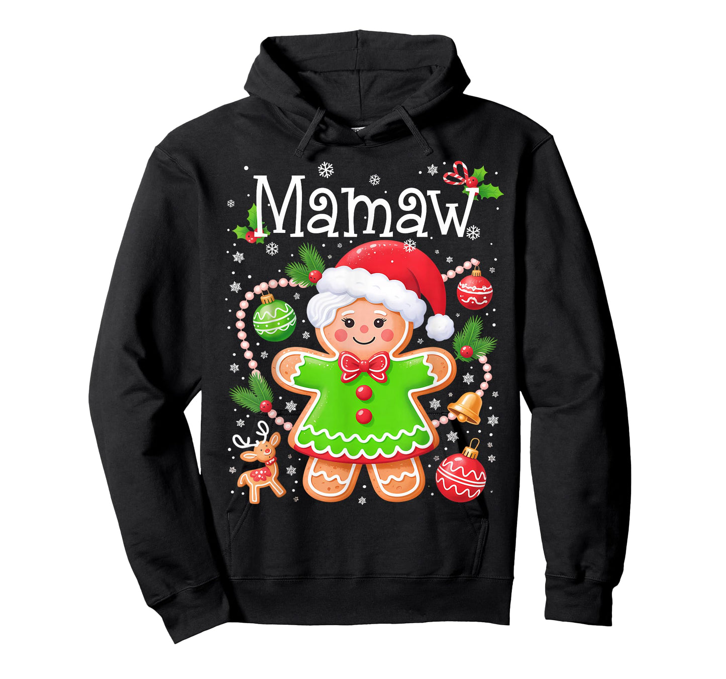 Cute Mamaw Gingerbread Family Matching Christmas Cookie Crew T-Shirt